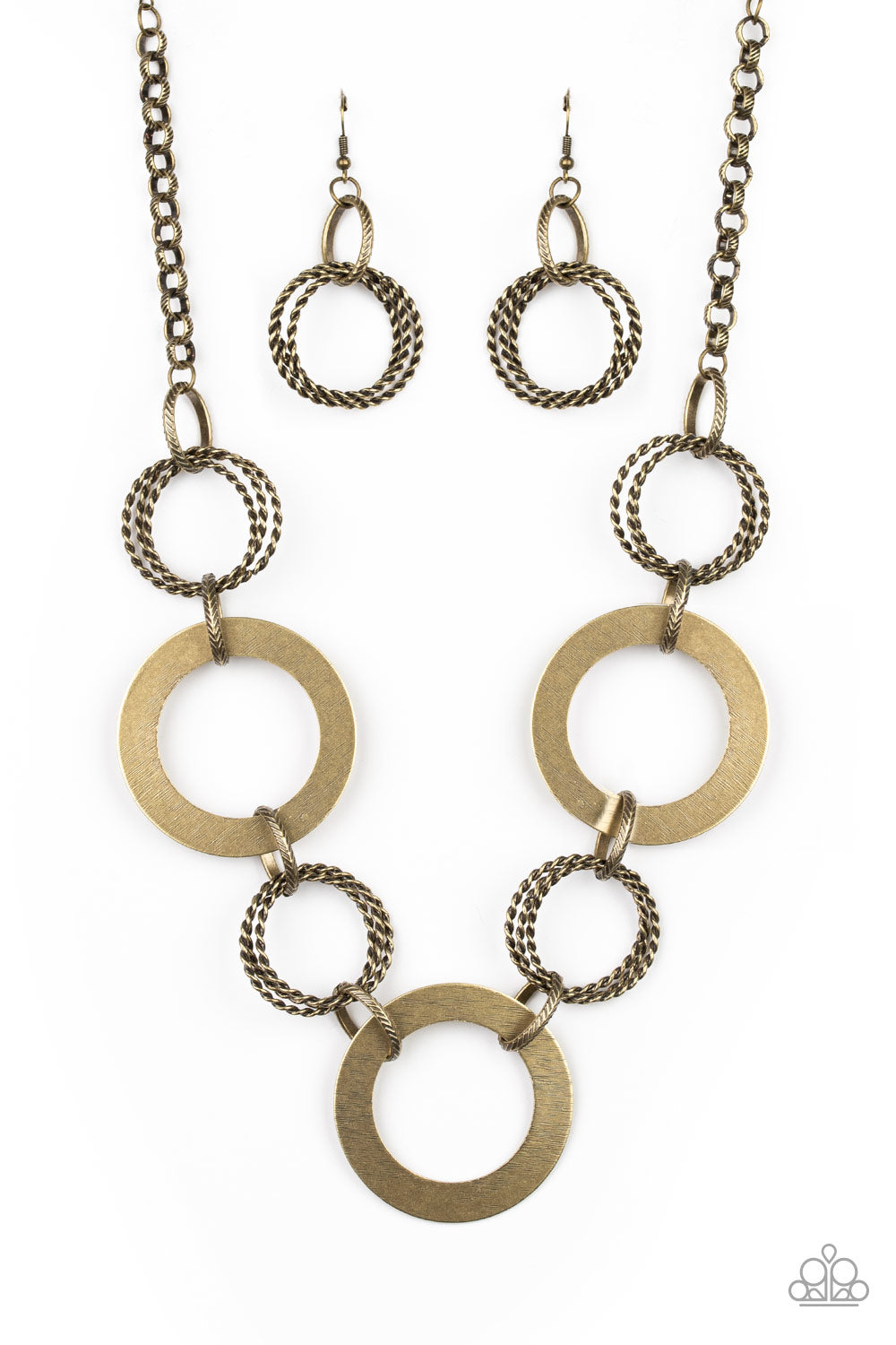 Ringed in Radiance - brass - Paparazzi necklace
