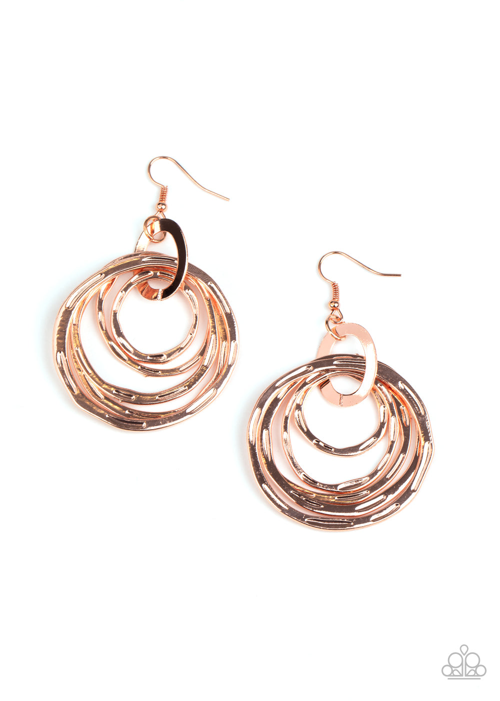 Ringing Radiance - copper - Paparazzi earrings