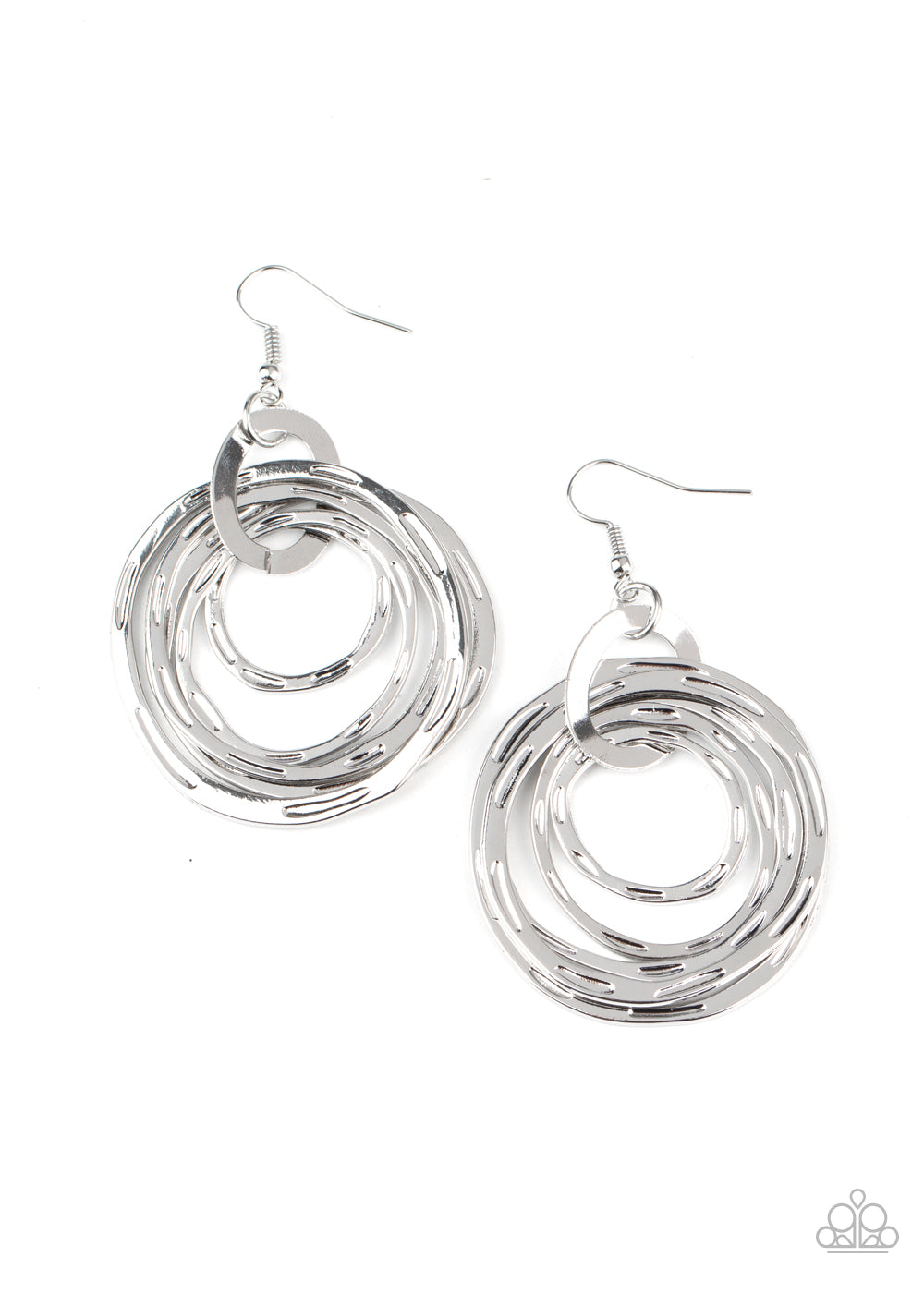 Ringing Radiance - silver - Paparazzi earrings