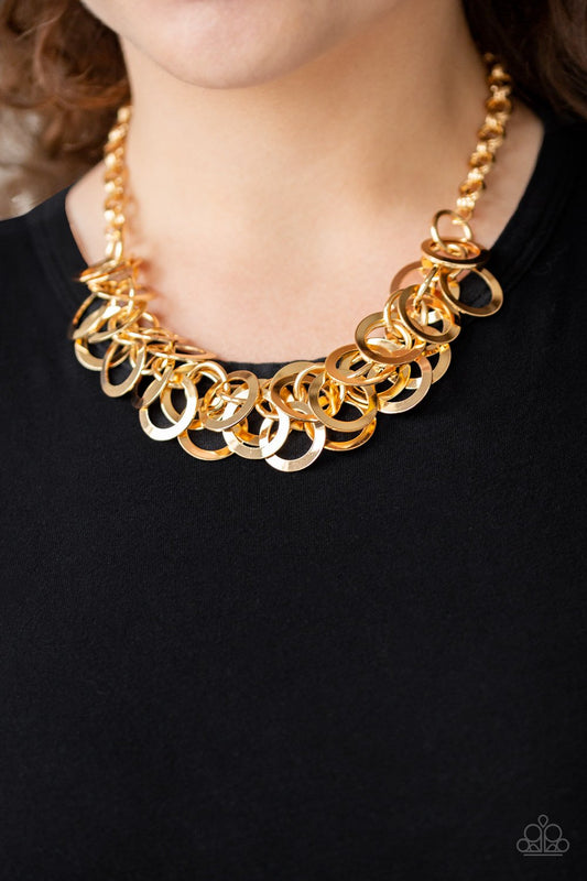 Ringing in the Bling-gold-Paparazzi necklace
