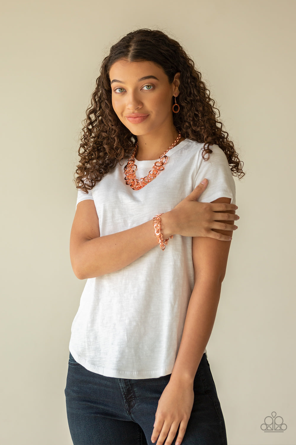 Ringing in the Bling - copper - Paparazzi necklace