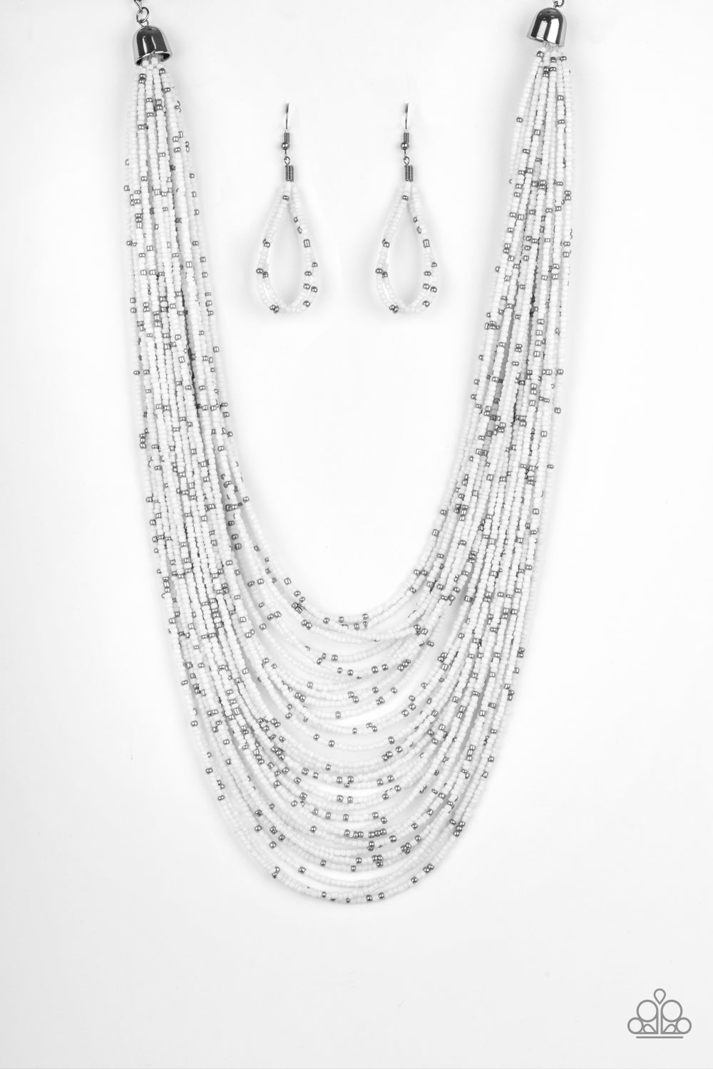 Rio Rainforest - white - Paparazzi necklace