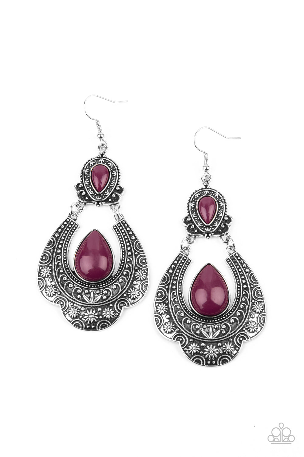 Rise and Roam - purple - Paparazzi earrings