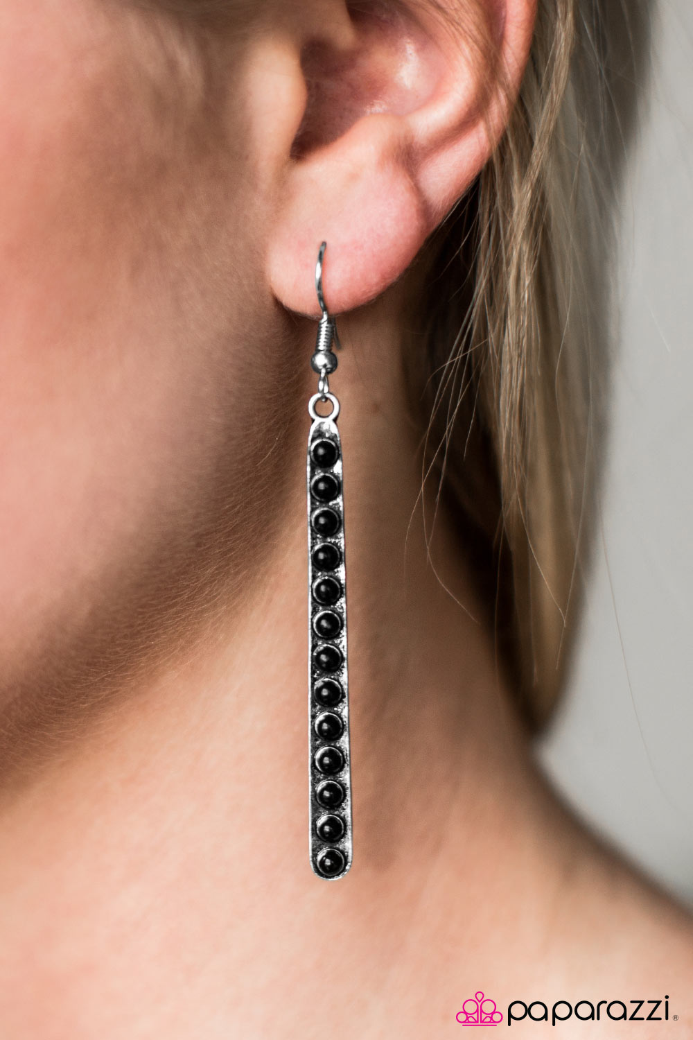 River Trek - Black - Paparazzi earrings