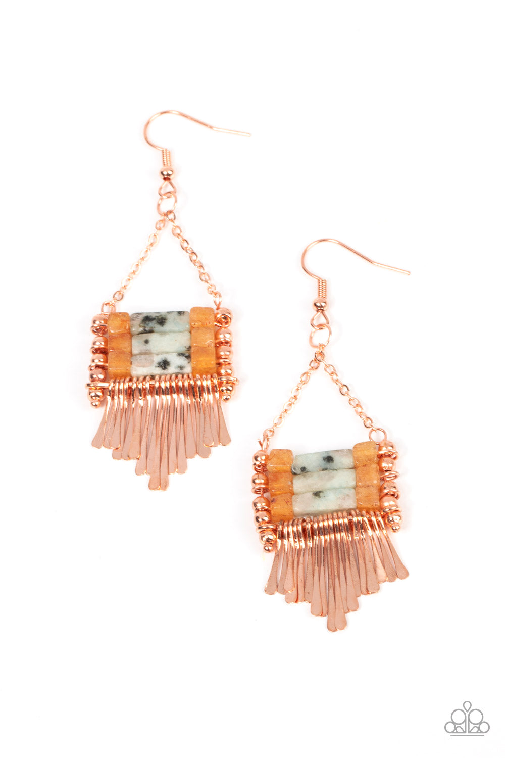 Riverbed Bounty - copper - Paparazzi earrings