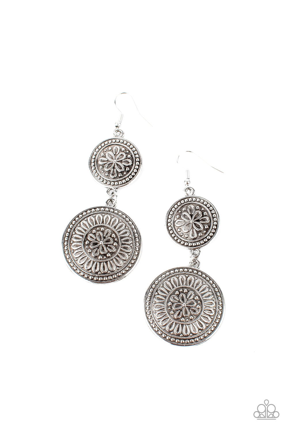 Road Trip Paradise - silver - Paparazzi earrings