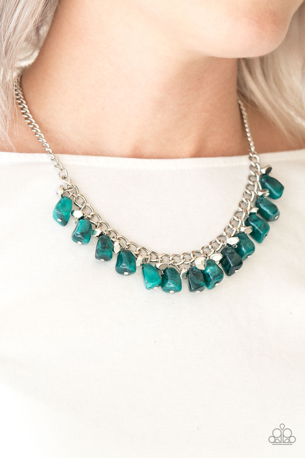 Rocky Shores - green - Paparazzi necklace