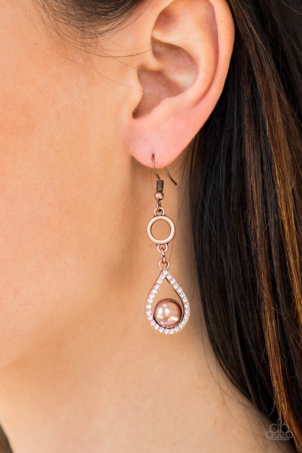 Roll Out the Ritz-copper-Paparazzi earrings