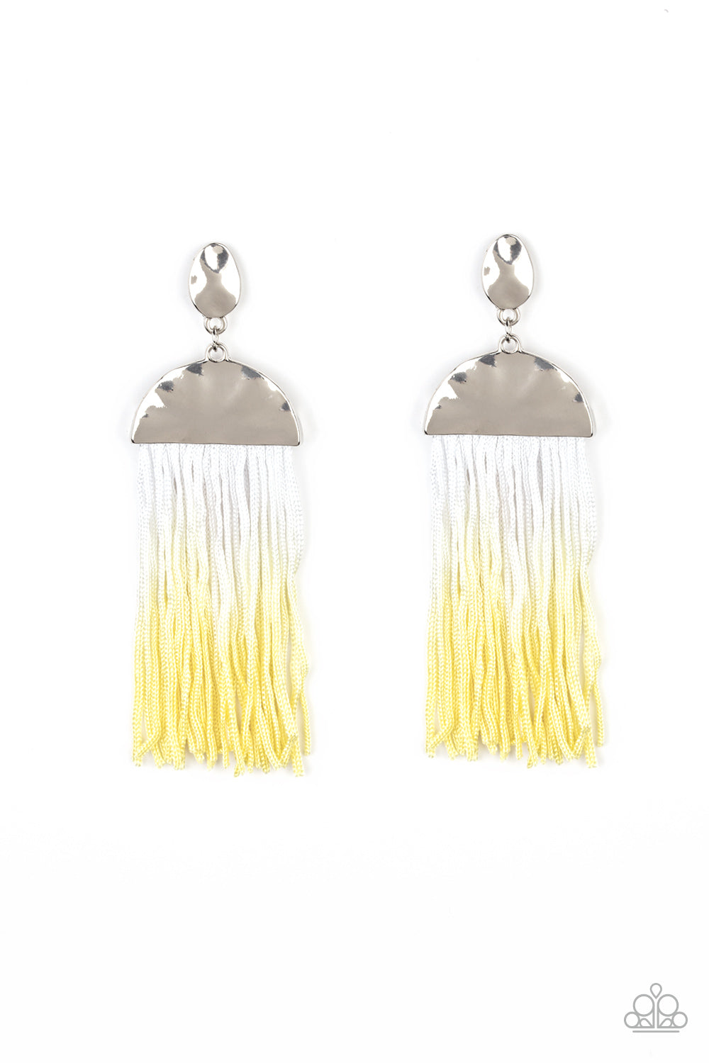 Rope Them In - yellow - Paparazzi earrings