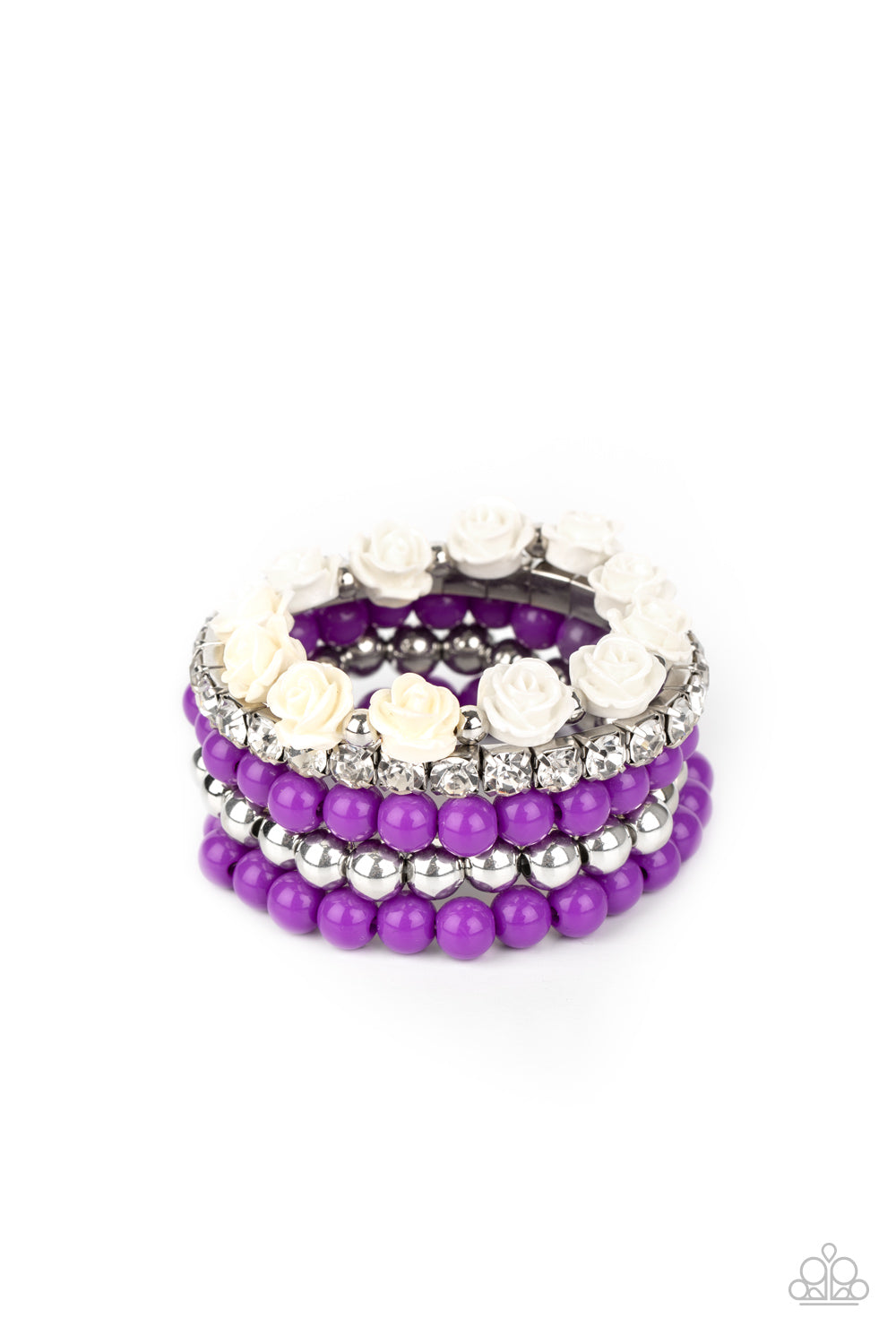 Rose Garden Grandeur - purple - Paparazzi bracelet