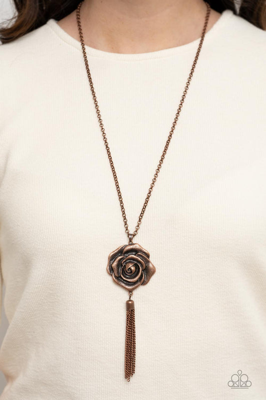 Rosy Redux - copper - Paparazzi necklace