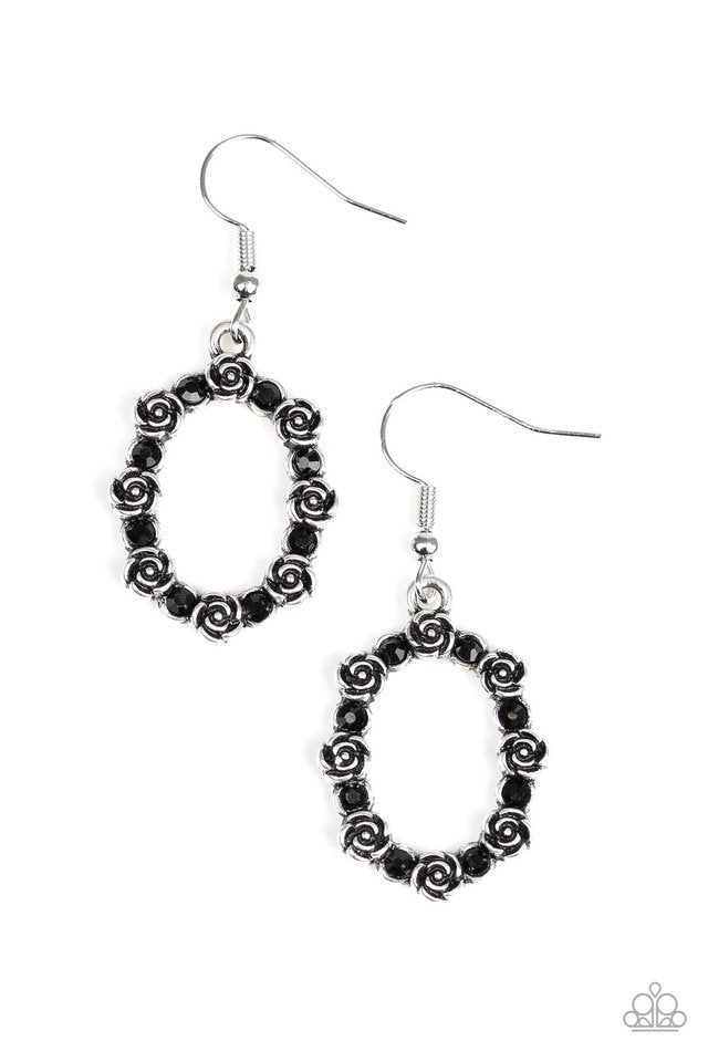 Rosy Royal - black - Paparazzi earrings