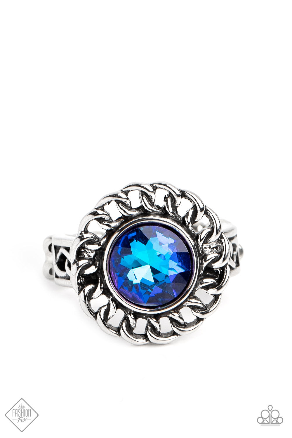 Round Table Runway - blue - Paparazzi ring