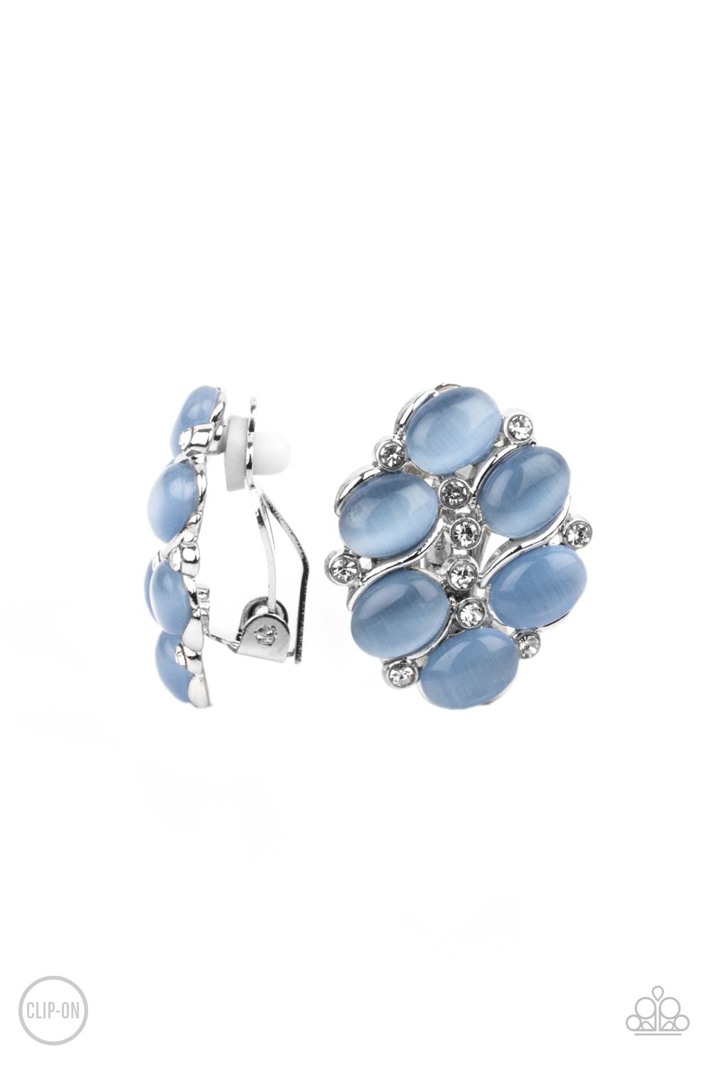 Row, Row, Row Your YACHT - blue - Paparazzi CLIP ON earrings