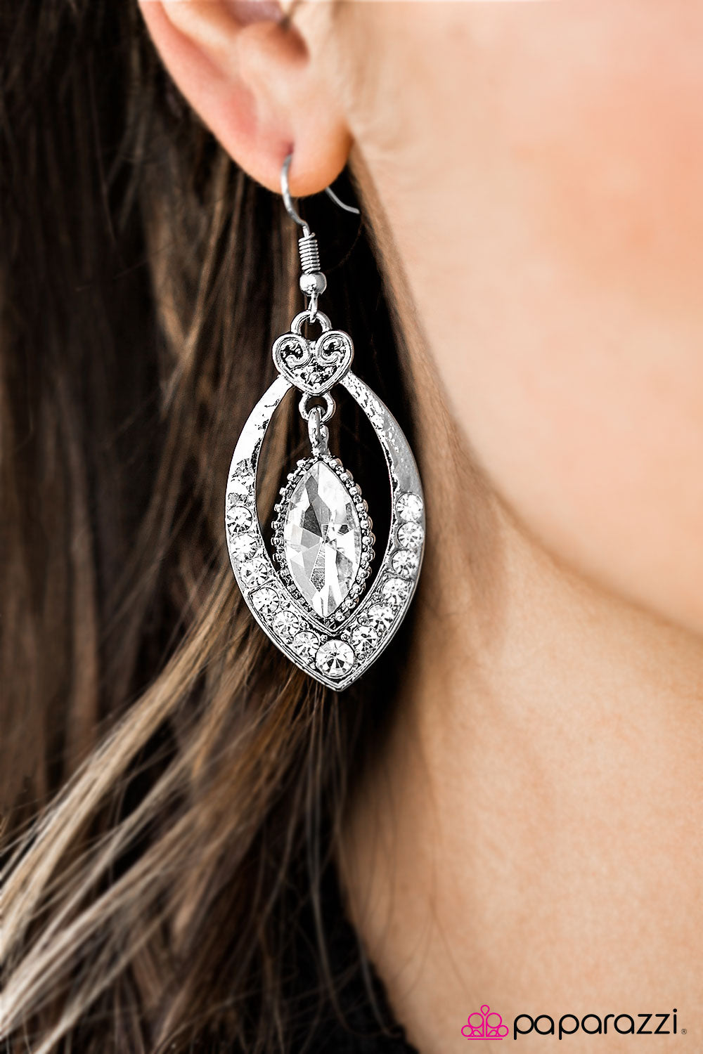 Royal Honeymoon - White - Paparazzi earrings