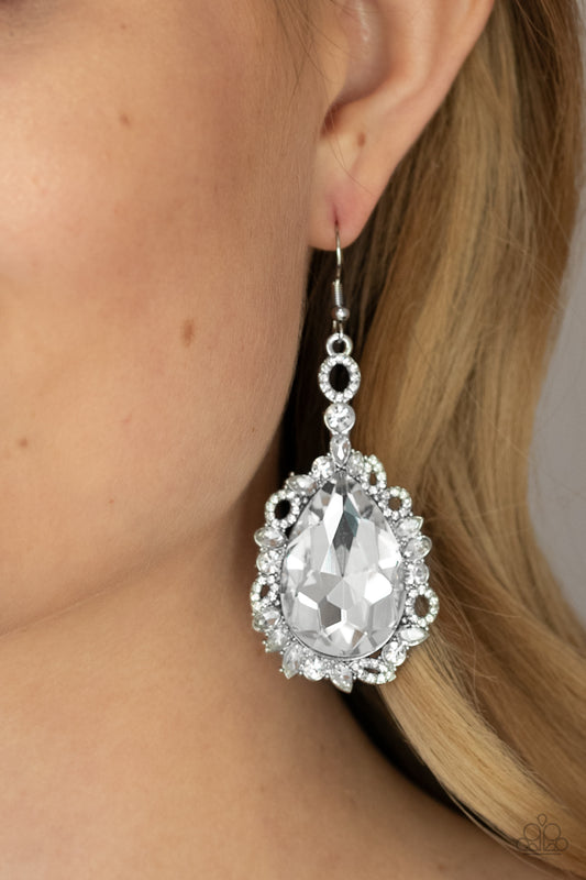 Royal Recognition - white - Paparazzi earrings