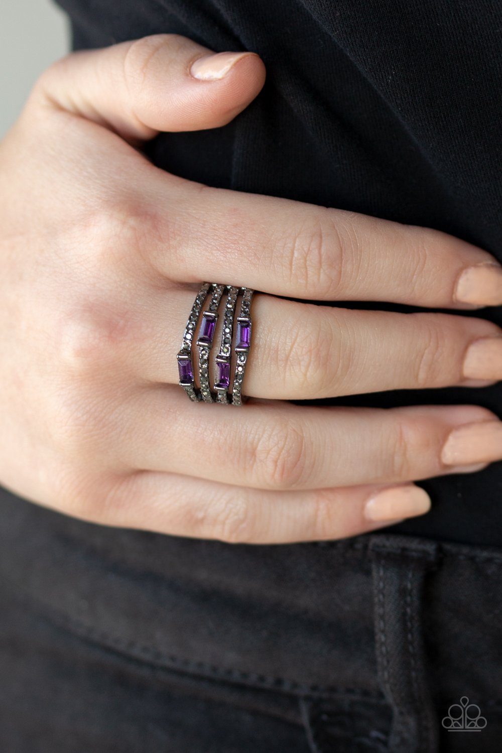 Royal Reflections-purple-Paparazzi ring