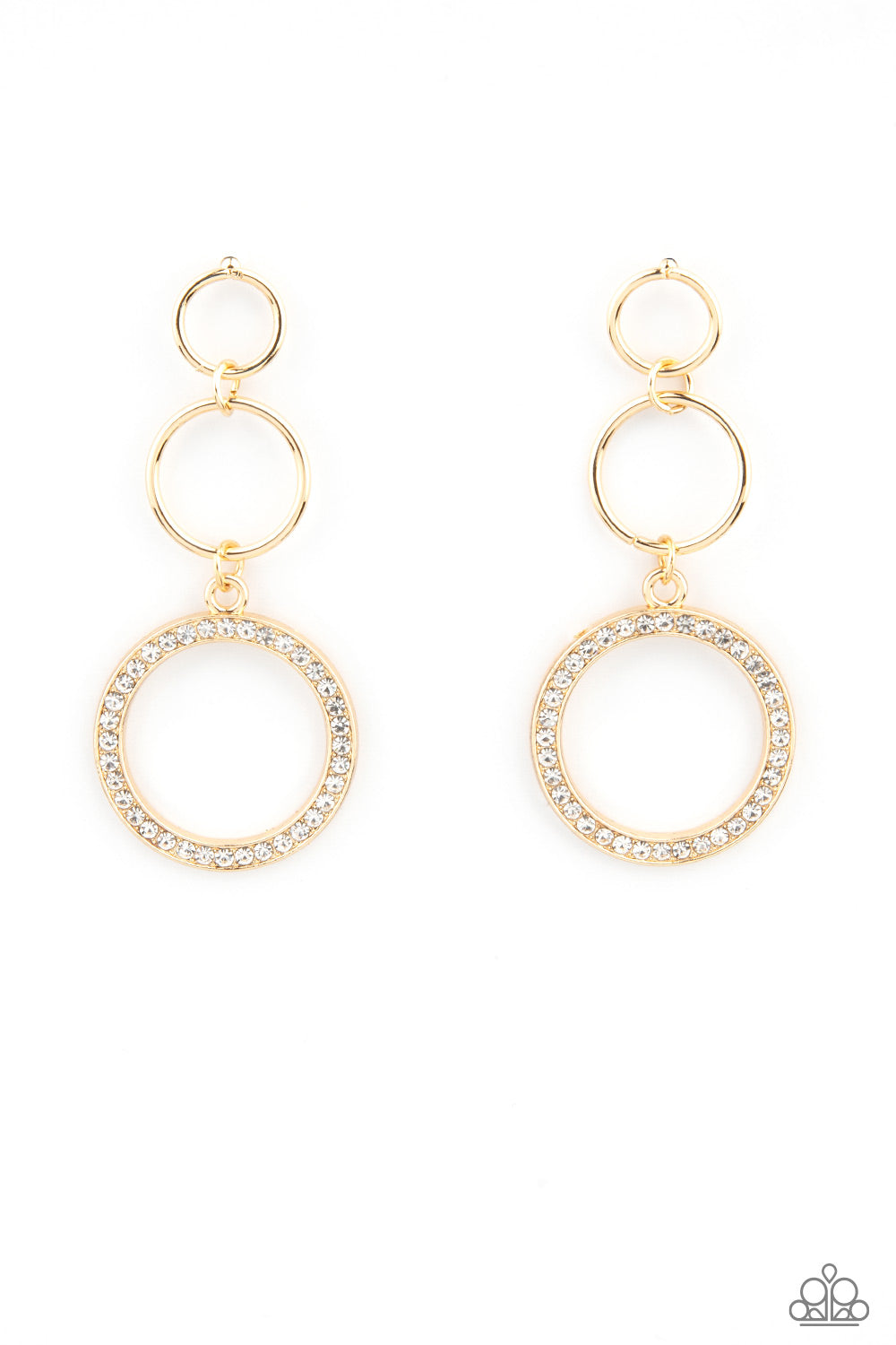 Rule Breaking Radiance - gold - Paparazzi earrings