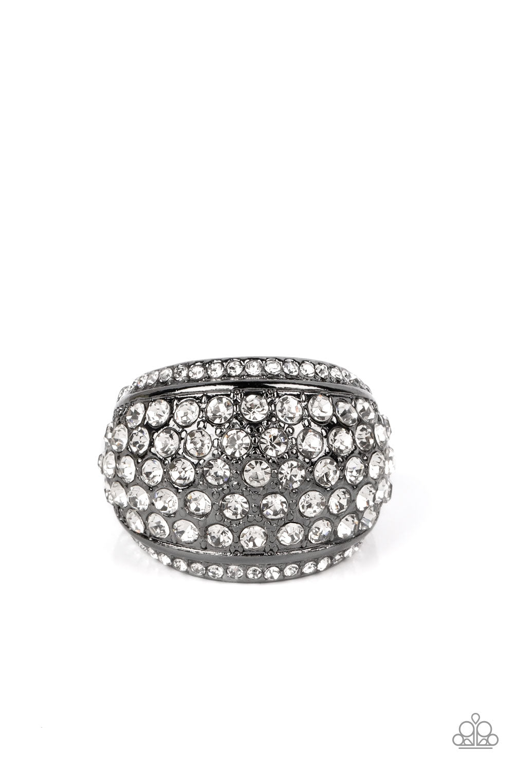 Running OFF SPARKLE - black - Paparazzi ring