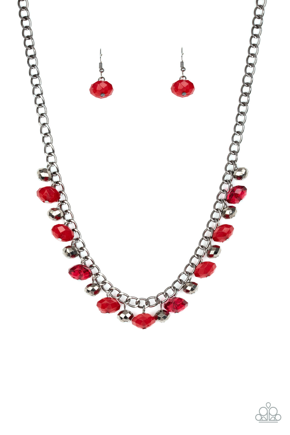 Runway Rebel - red - Paparazzi necklace
