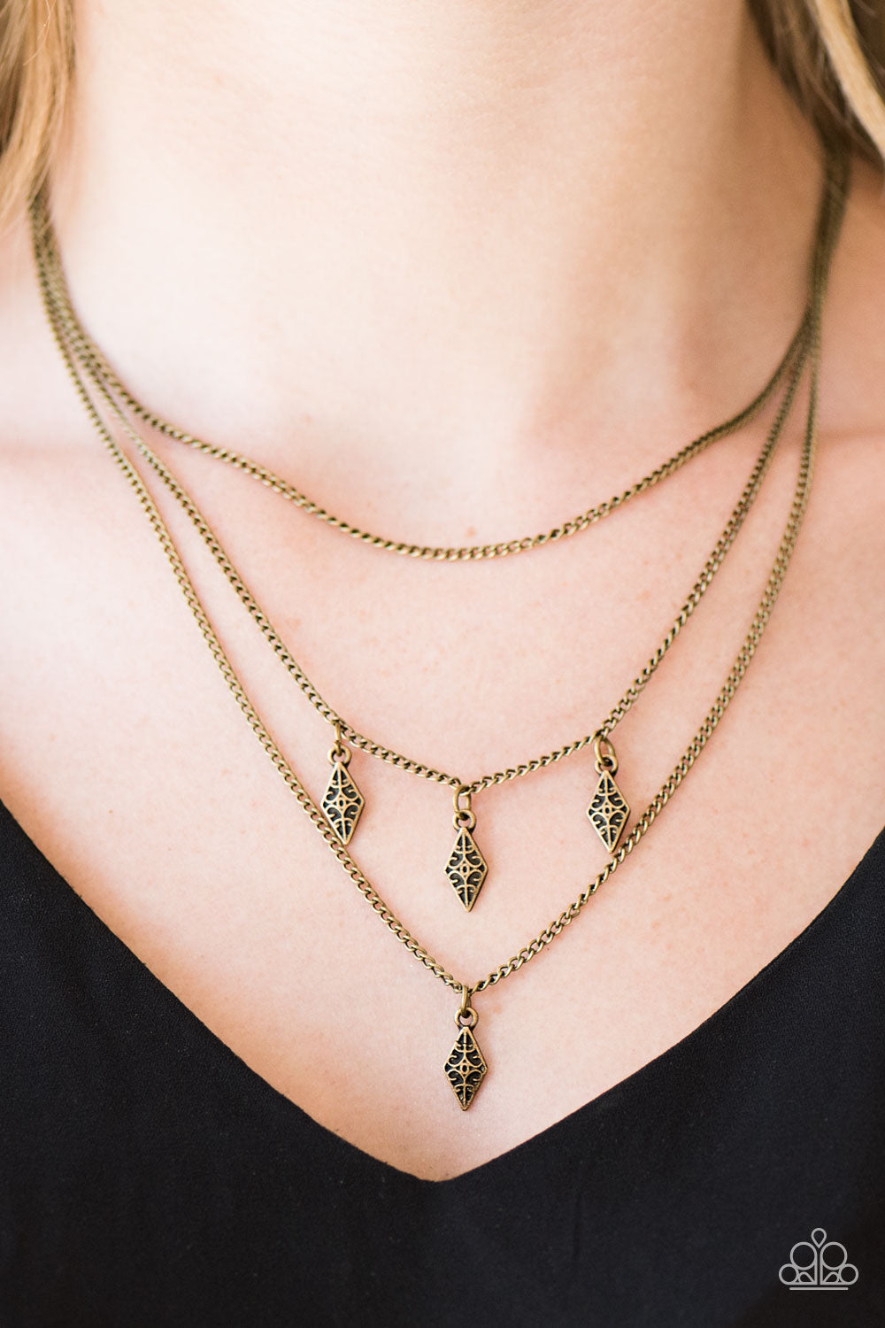 Rural Rarity -brass - Paparazzi necklace