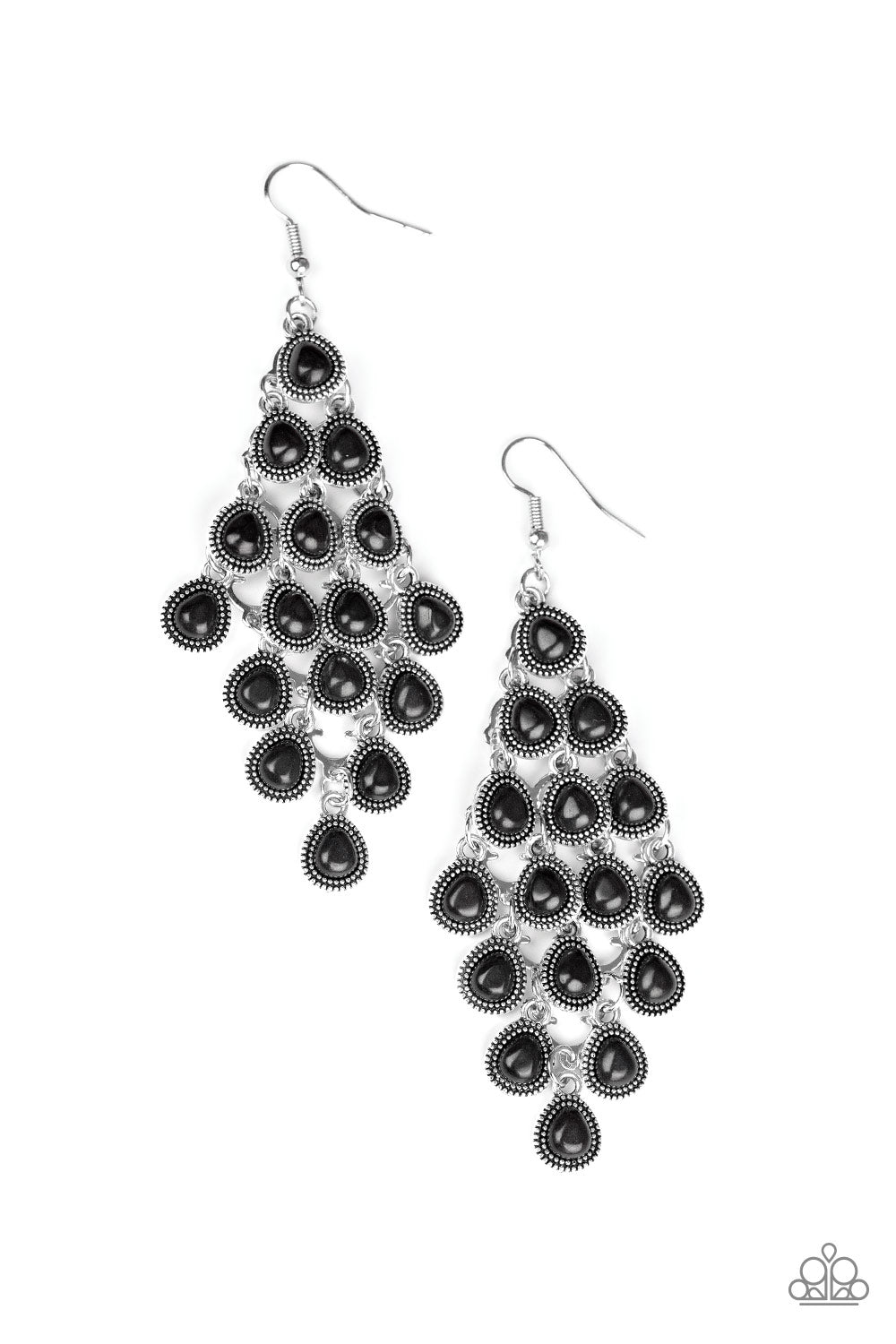 Rural Rainstorms - black - Paparazzi earrings