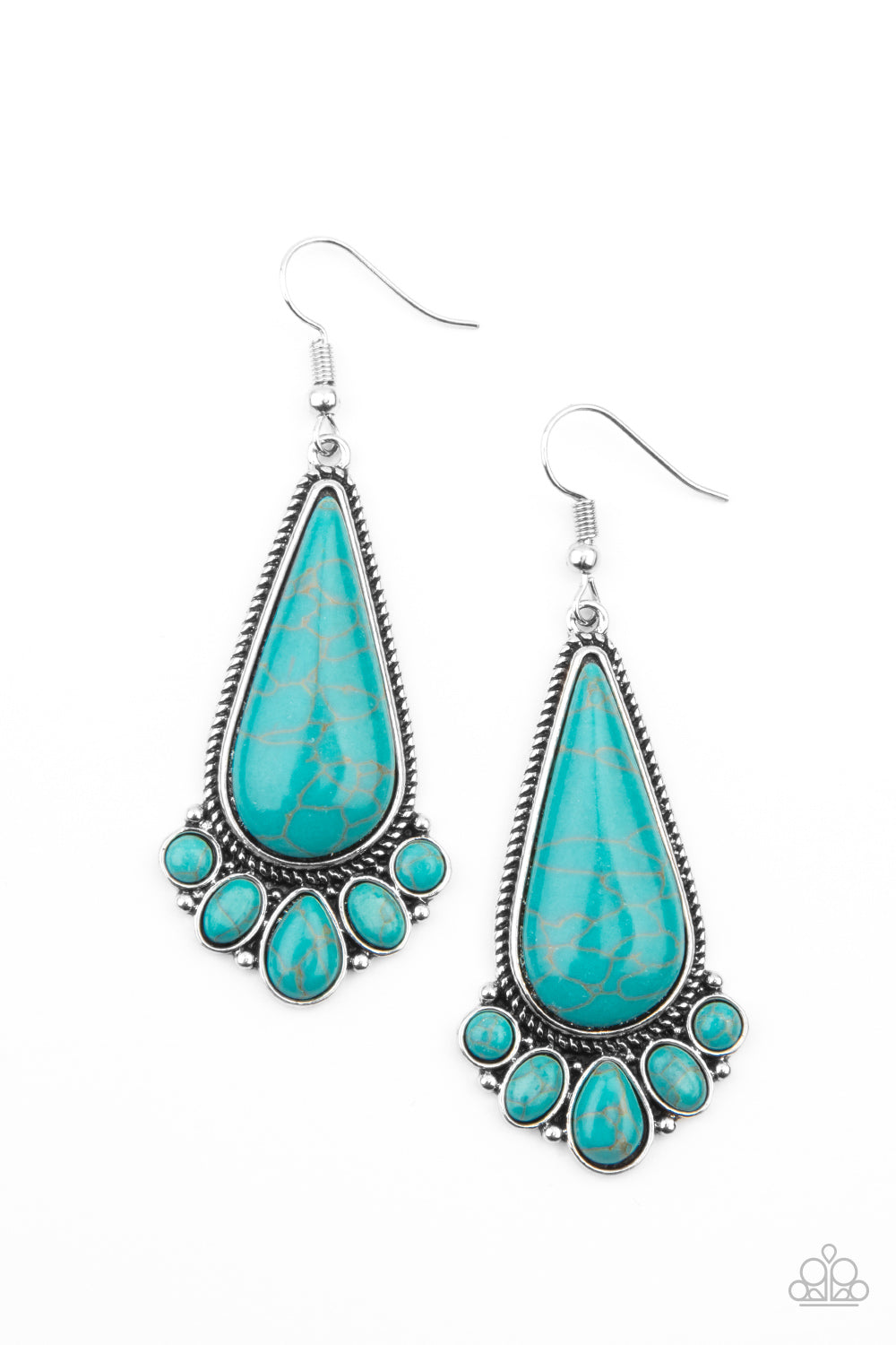 Rural Recluse - blue - Paparazzi earrings