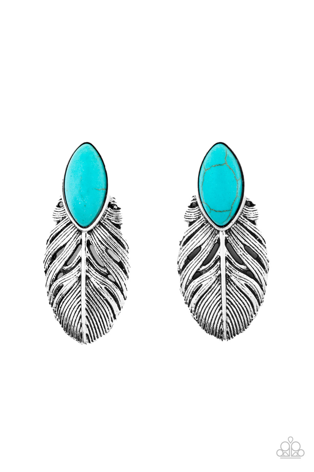 Rural Roadrunner - blue - Paparazzi earrings