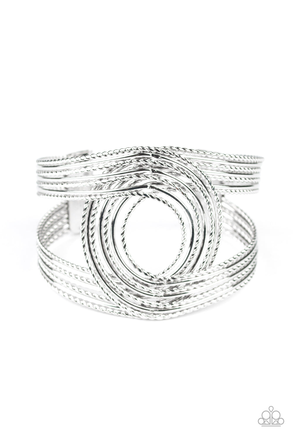 Rustic Coils - silver - Paparazzi bracelet