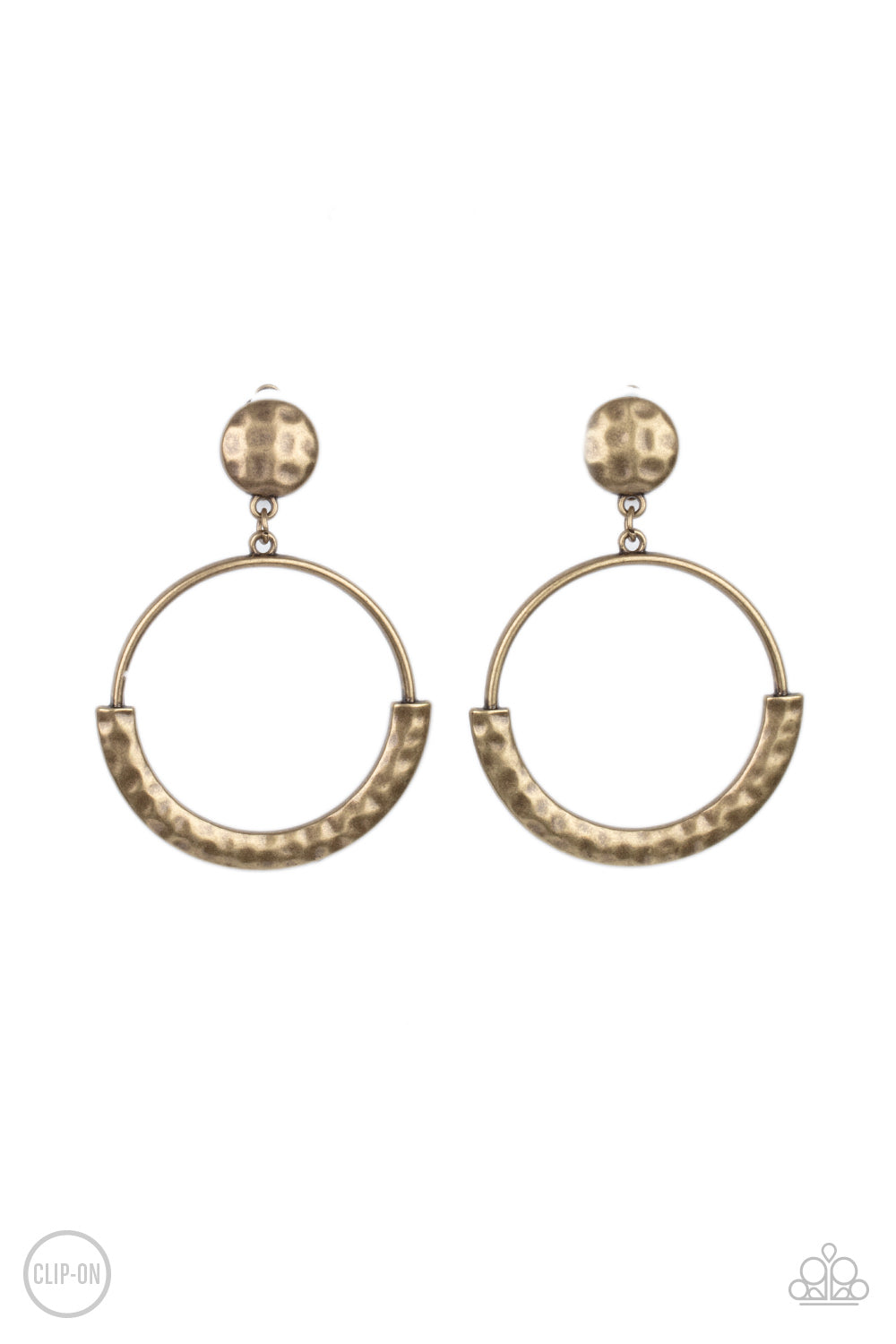 Rustic Horizons - brass - Paparazzi CLIP ON earrings