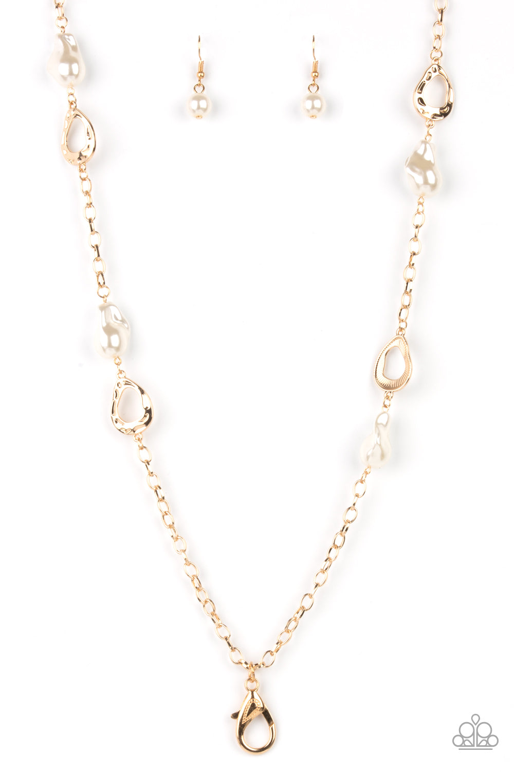 Rustic Refinery - gold - Paparazzi LANYARD necklace