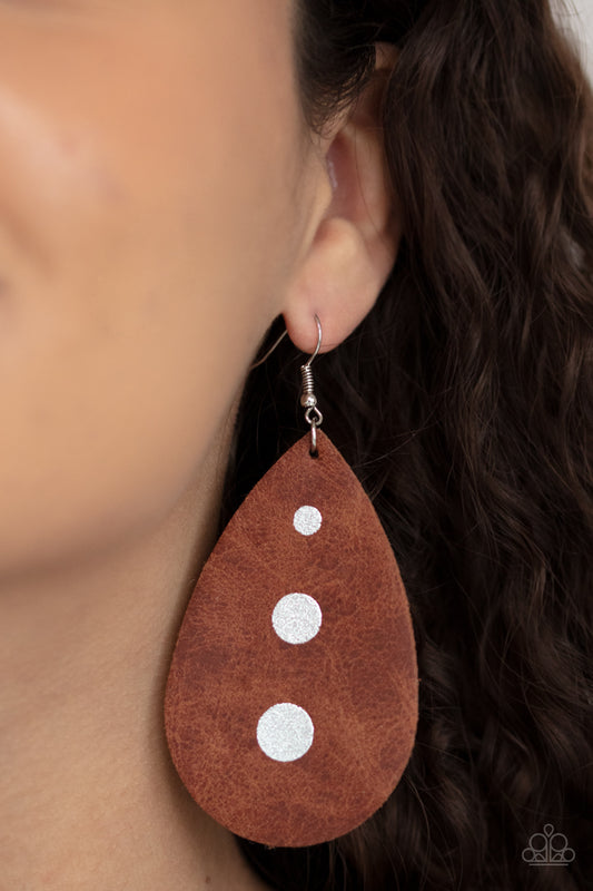 Rustic Torrent - brown - Paparazzi earrings