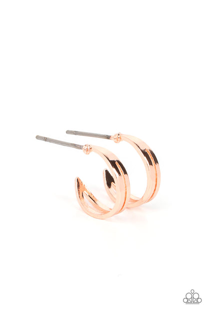 SMALLEST of Them All - gold - Paparazzi earrings