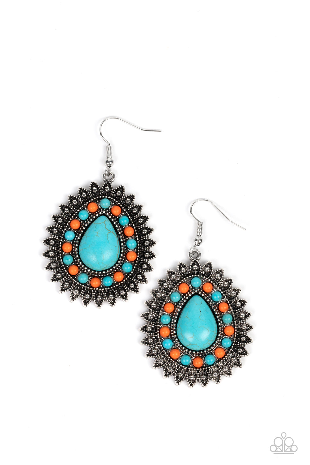 Sagebrush Sabbatical - blue - Paparazzi earrings