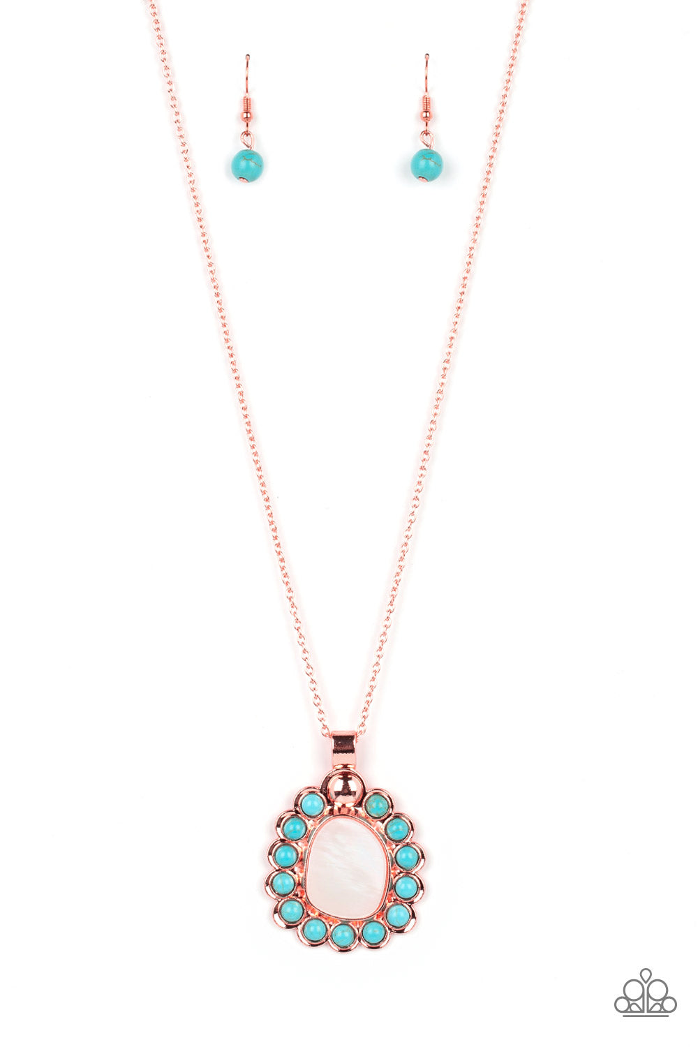 Sahara Sea - copper - Paparazzi necklace