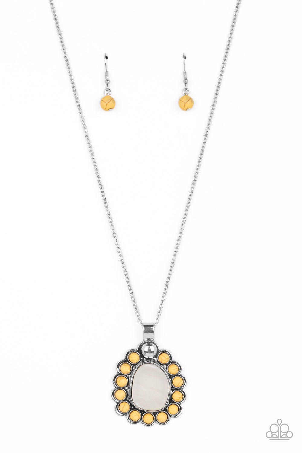 Sahara Sea - yellow - Paparazzi necklace