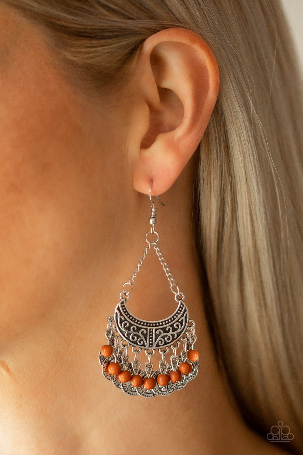 Sahara Treasure-brown-Paparazzi earrings