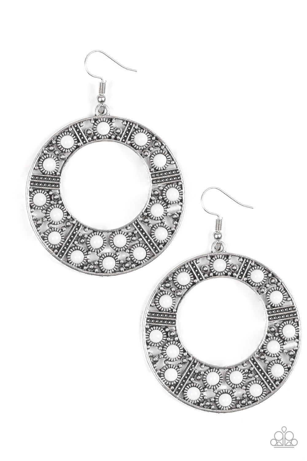 San Diego Samba - white - Paparazzi earrings