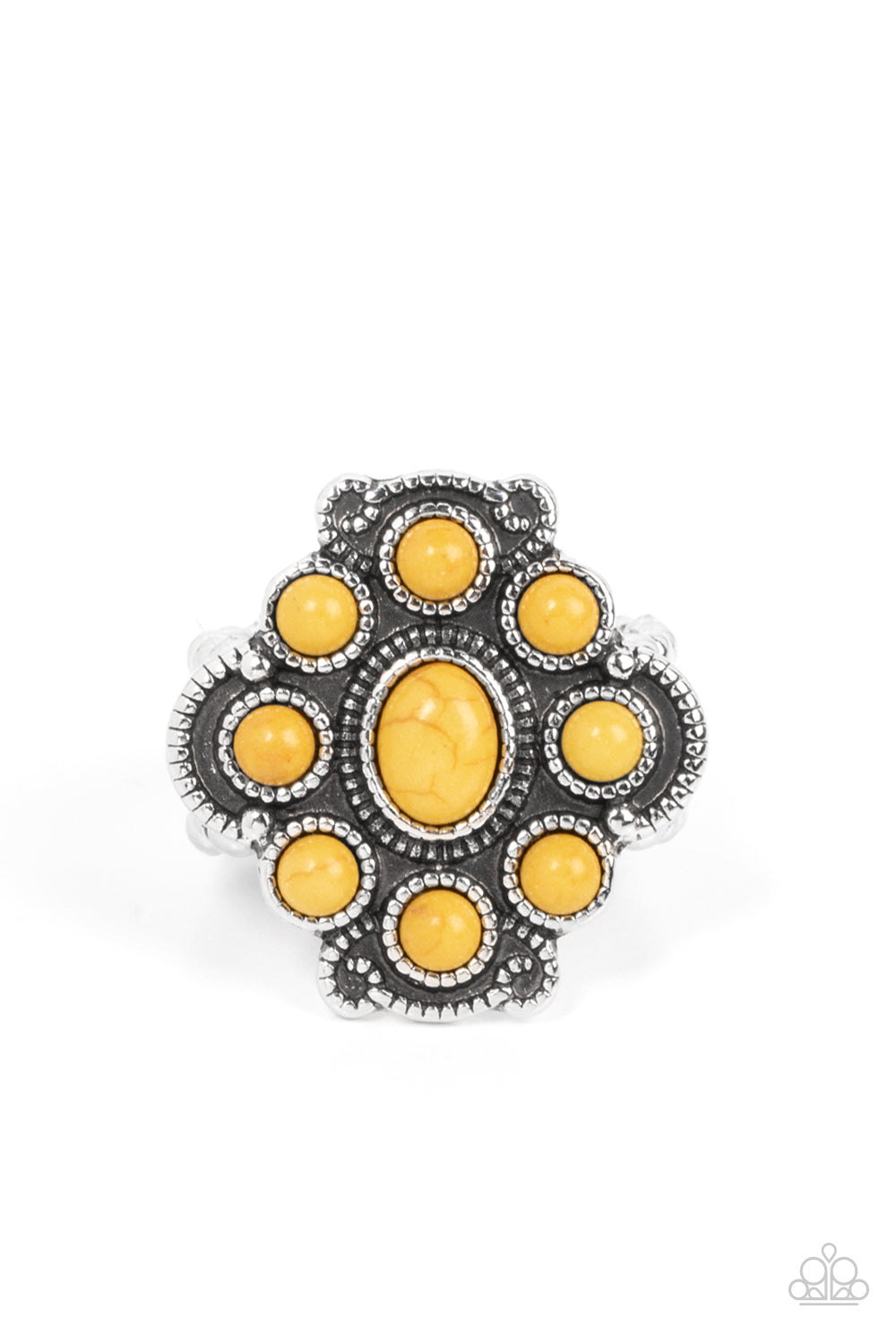 Santa Fe Fantasy - yellow - Paparazzi ring