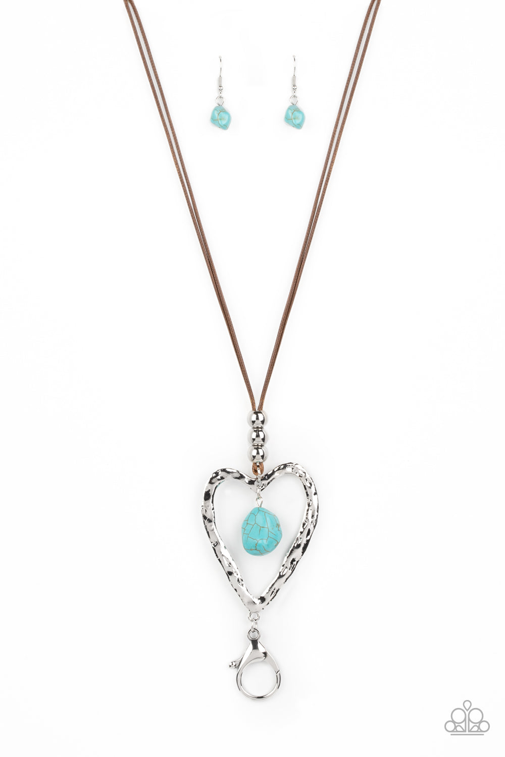 Santa Fe Sweetheart - blue - Paparazzi LANYARD necklace