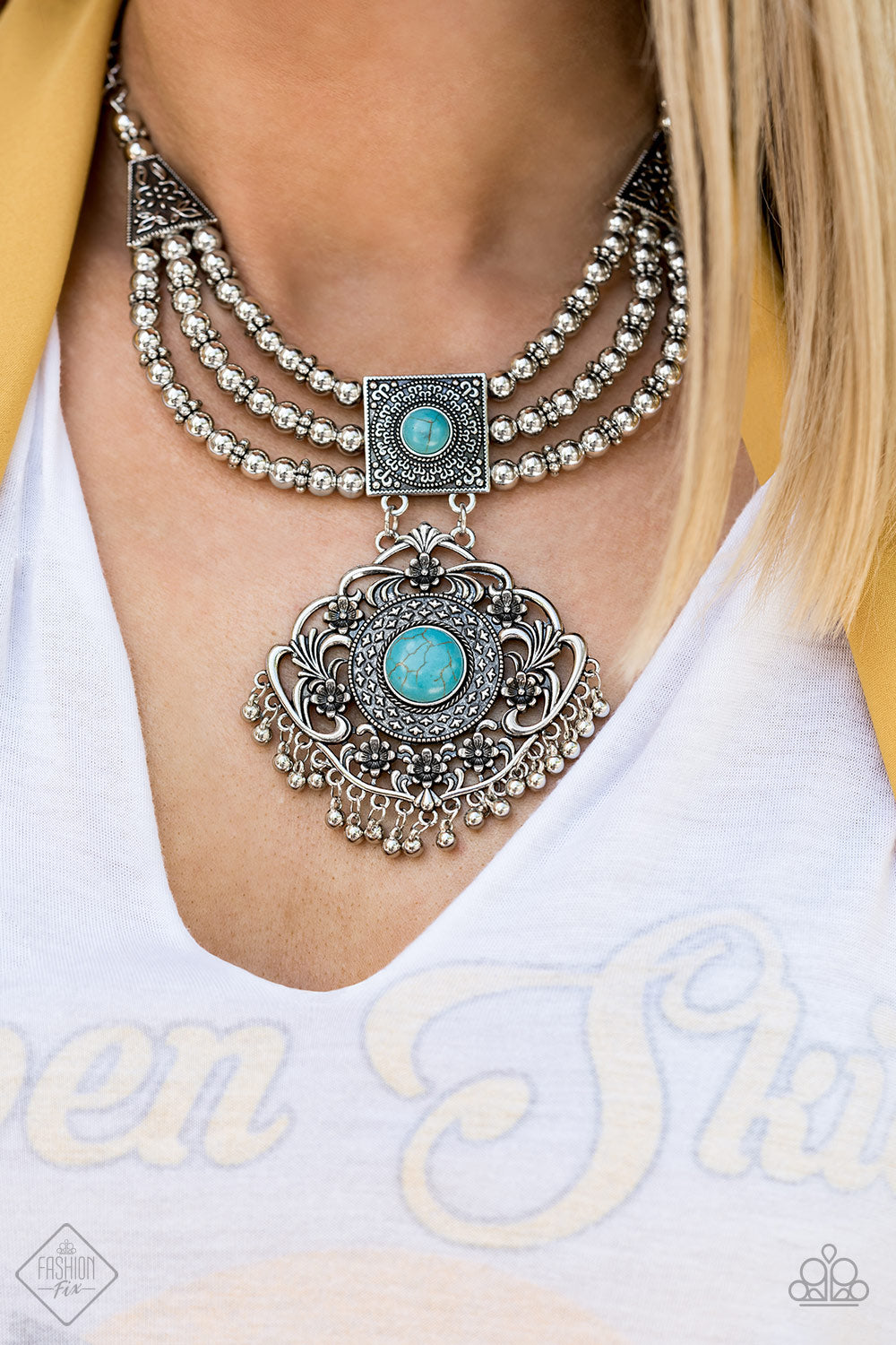 Santa Fe Solstice - blue - Paparazzi necklace