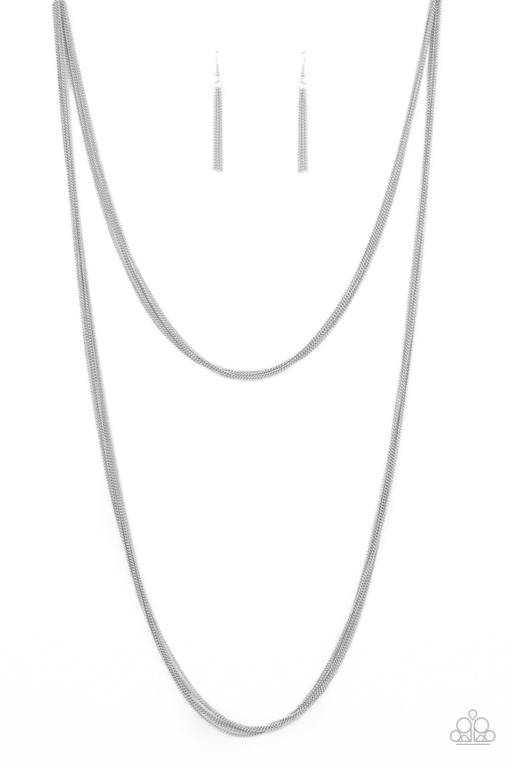 Save Your TIERS - silver - Paparazzi necklace