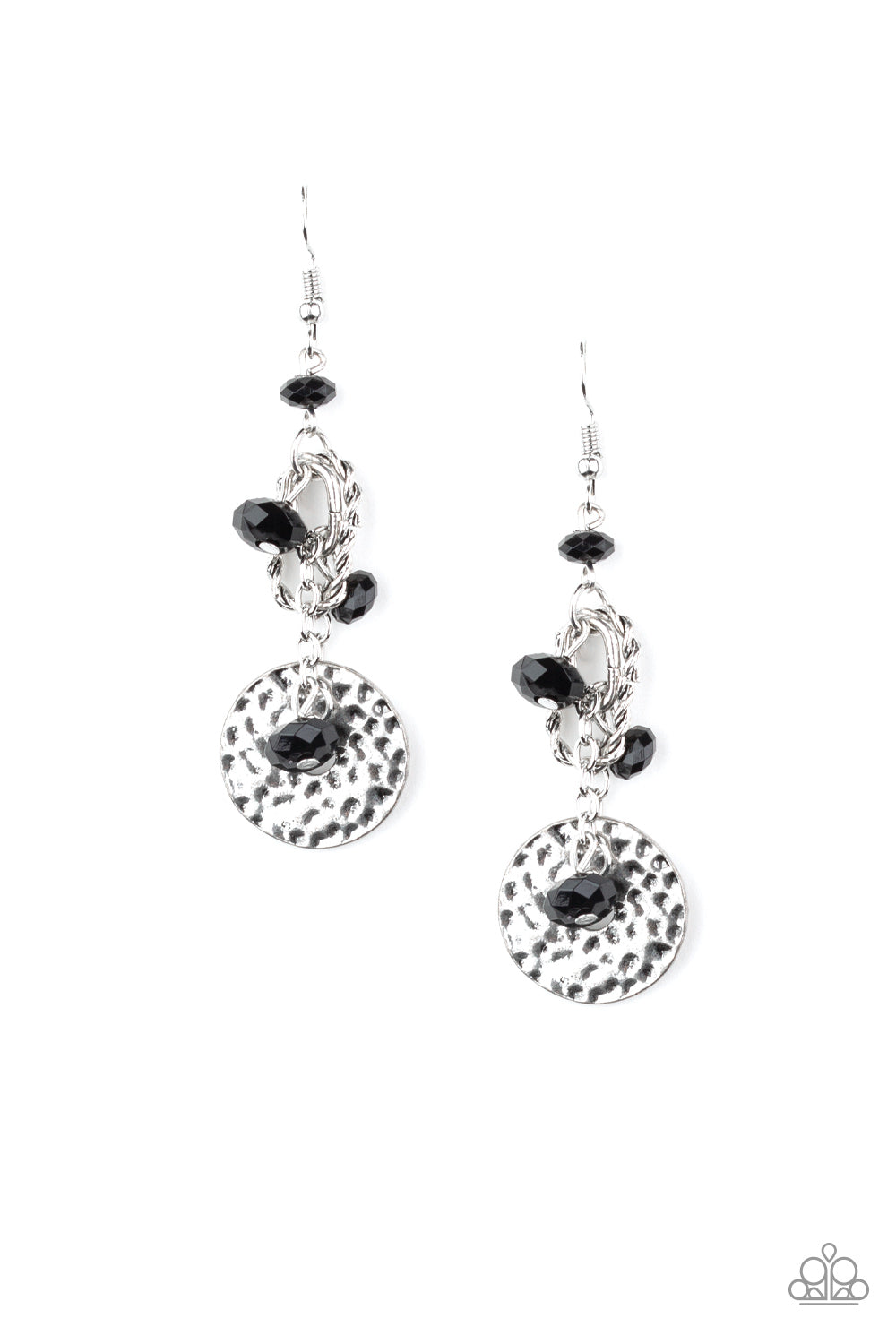 Seaside Catch - black - Paparazzi earrings