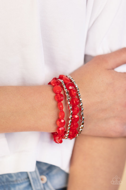 Seaside Siesta - red  - Paparazzi bracelet