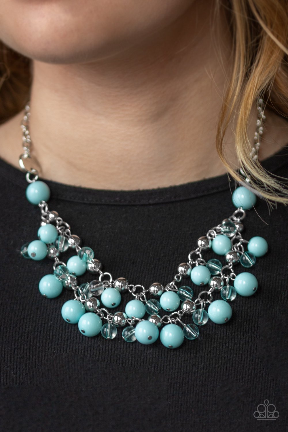 Seaside Soiree-blue-Paparazzi necklace