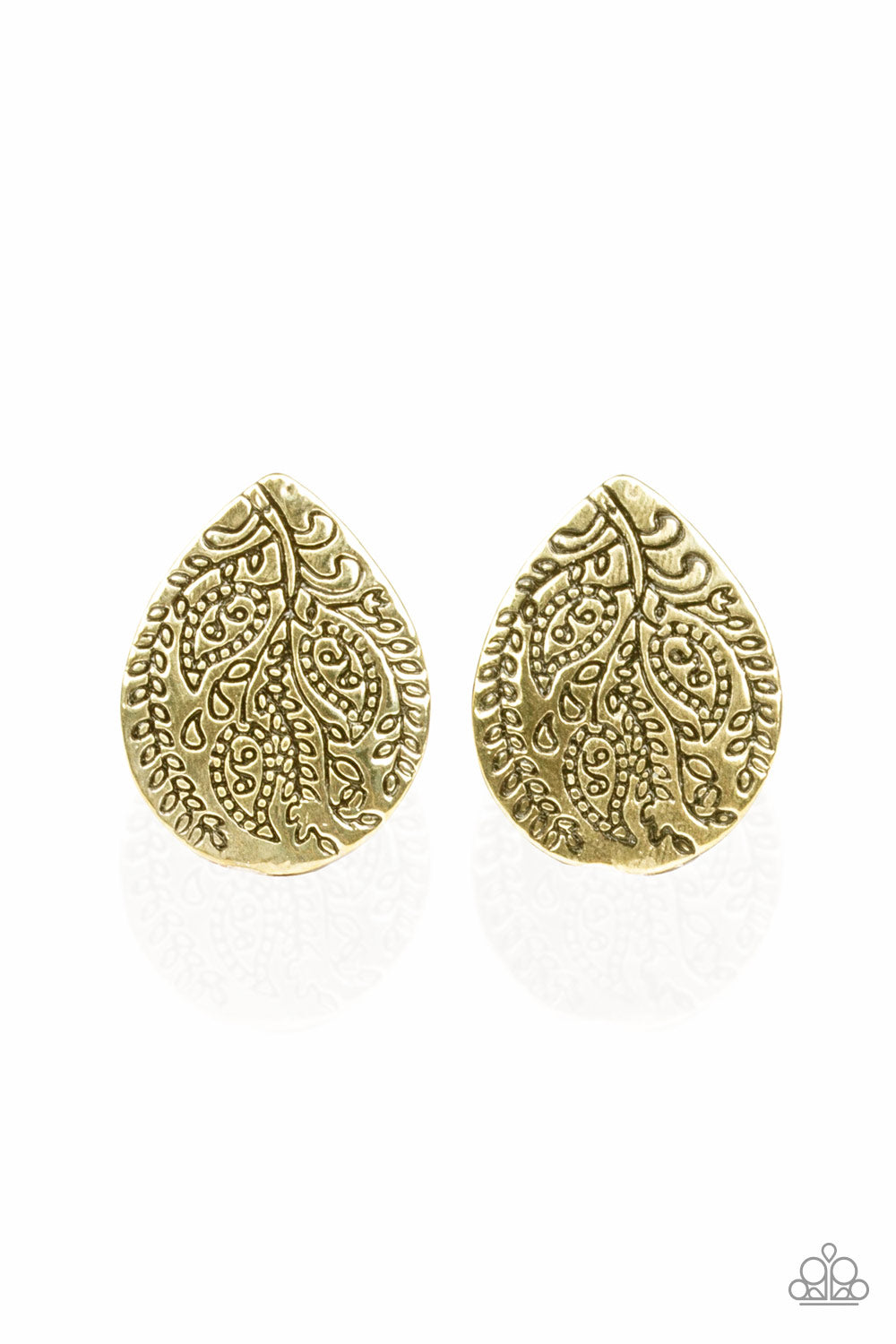 Seasonal Bliss - brass - Paparazzi earrings