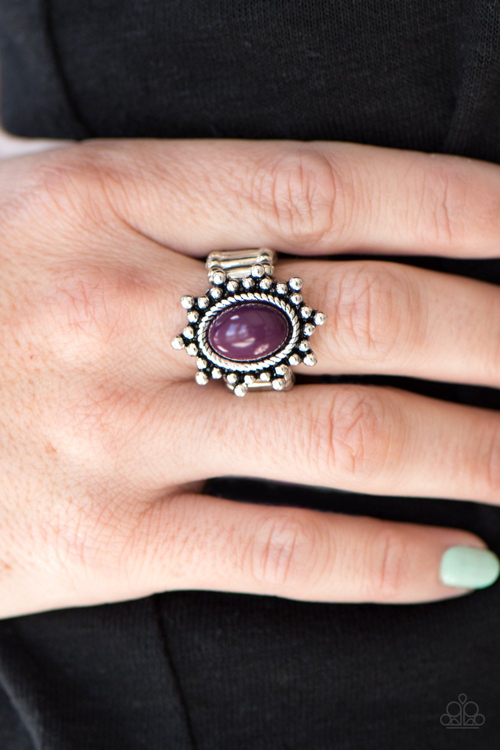 Seasonal Sunshine - purple - Paparazzi ring