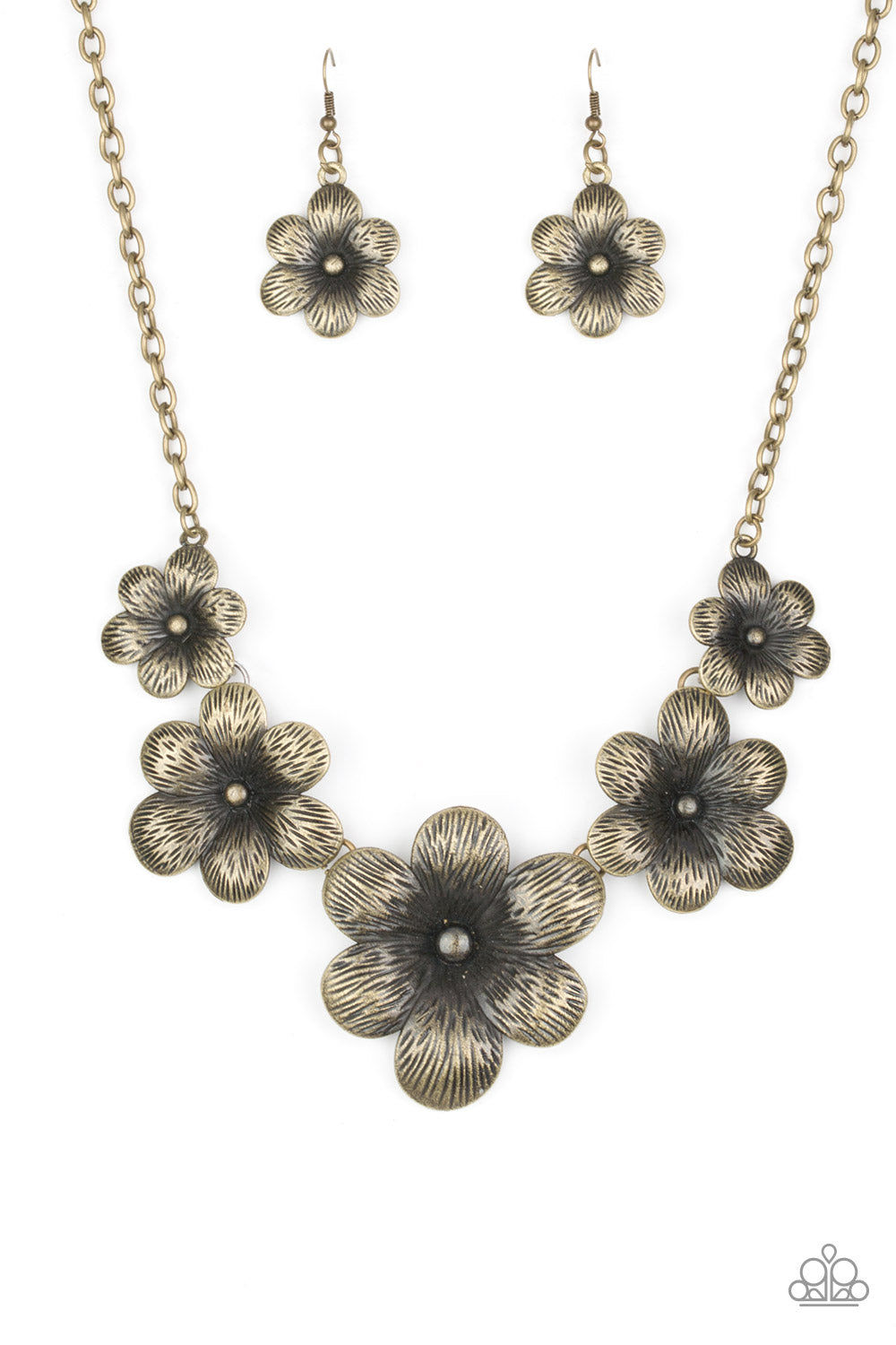 Secret Garden - brass - Paparazzi necklace