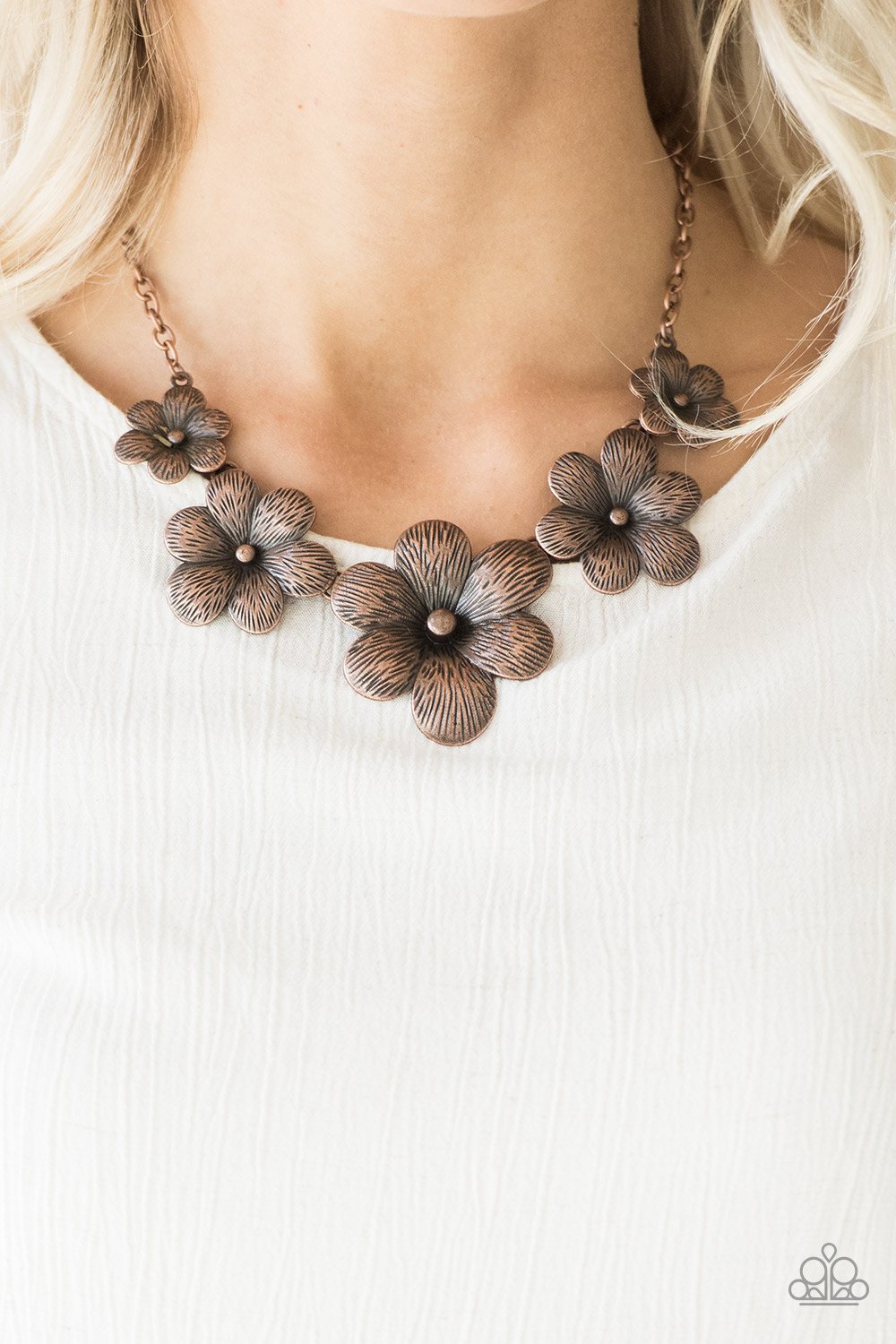 Secret Garden - copper - Paparazzi necklace