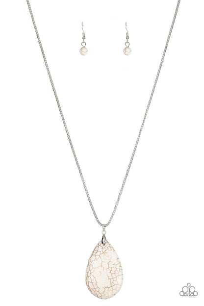 Sedona Sandstone - white - Paparazzi necklace